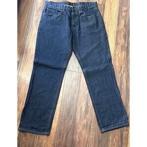 Rocawear Jeans Men's 36x32 Classic Fit Dark Wash Denim Double R Flaps Hip Hop